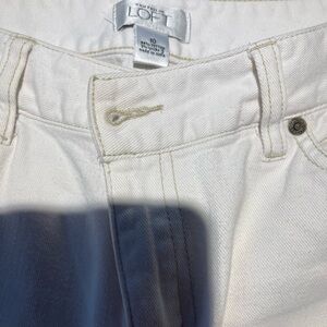 ANN TAYLOR LOFT White Medium Rise Denim Jeans Size 10